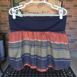 BDG Striped Linen Mini Skirt